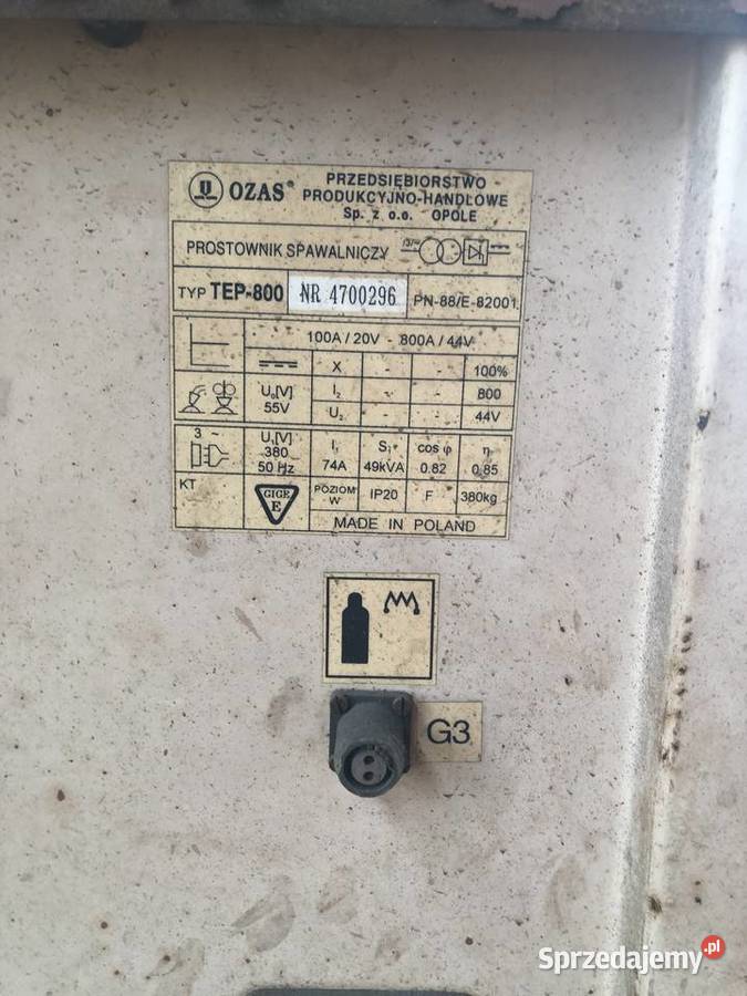 TEP800 automat do spawania łukiem krytym Dobrzeń Wielki