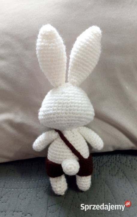 Królik wykonany na szydełku Łask sprzedam