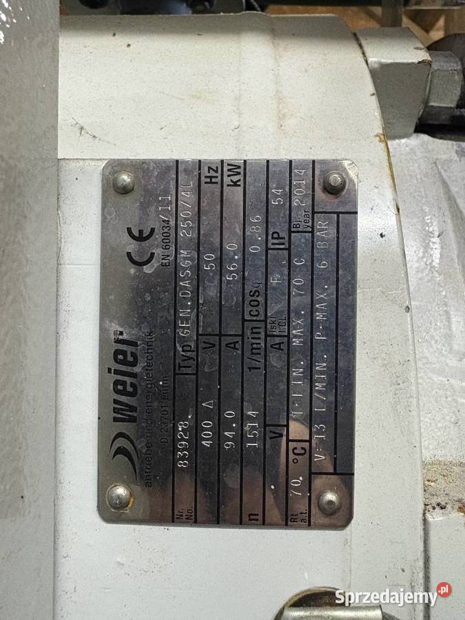 Kogenerator Generator 56KW na części silnik MAN Aleksandrów Kujawski