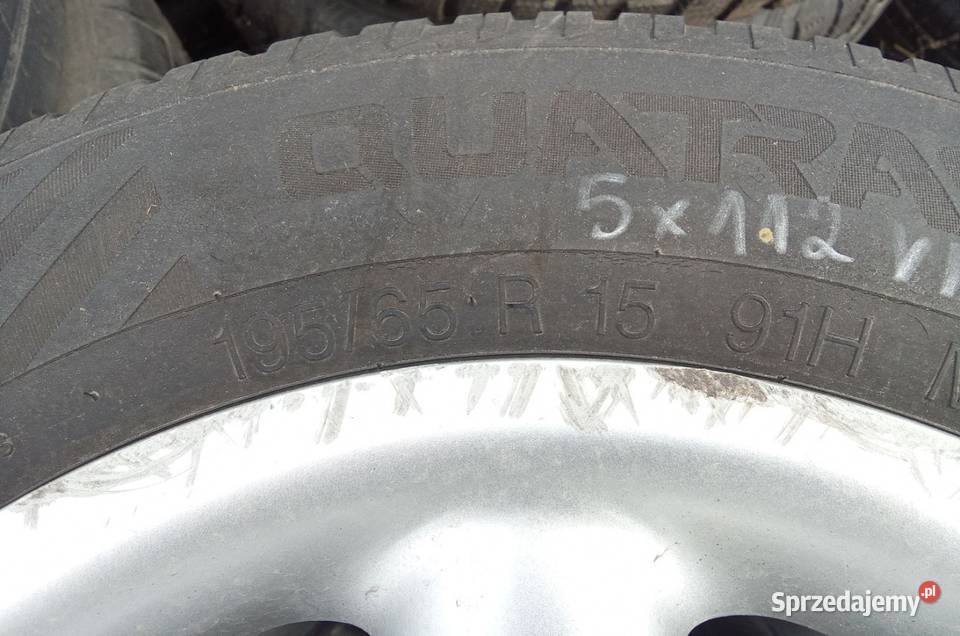 4x ALUFELGI Vw 15 OPONY z 2021 r Seat Audi Skoda Samochodowe wielkopolskie Wągrowiec