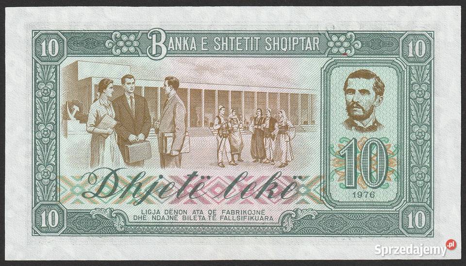 ALBANIA 10 LEKE 1976 UNC Łódź