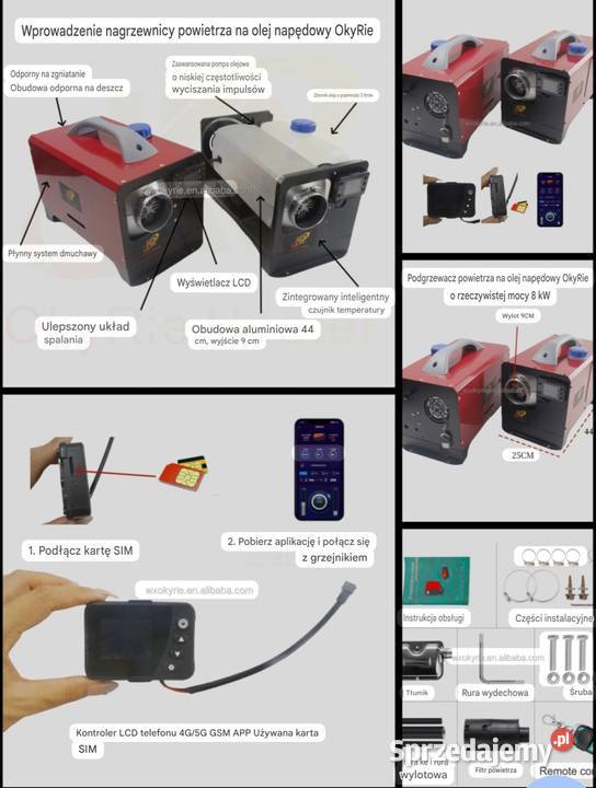 Webasto 8 kW ze sterowaniem na kartę SIM Zbuczyn
