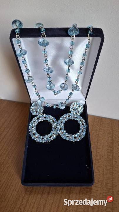 Sprzedam piękny zestaw naszyjnik i kolczyki Lublin sprzedam
