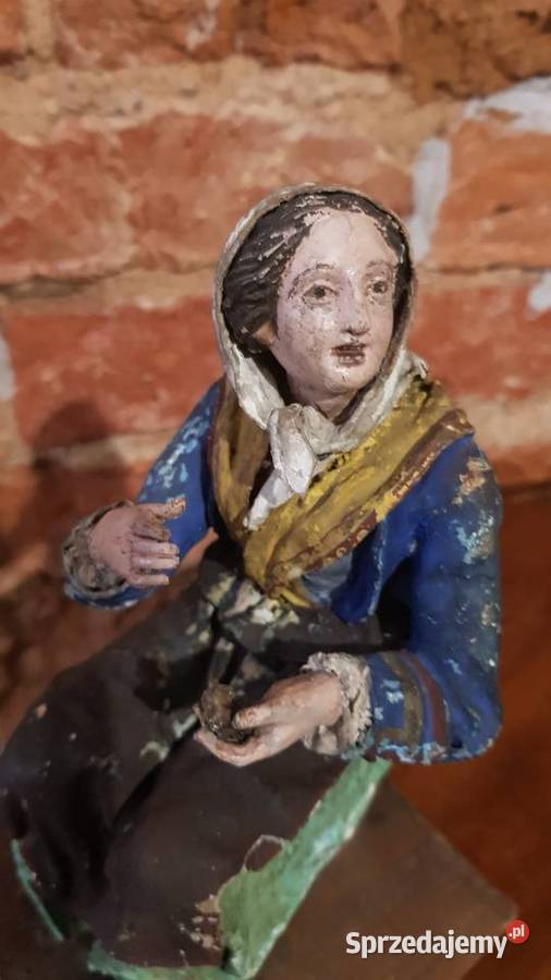 Figrka rzeźba papier mache XVIIIXIX wiek barok
