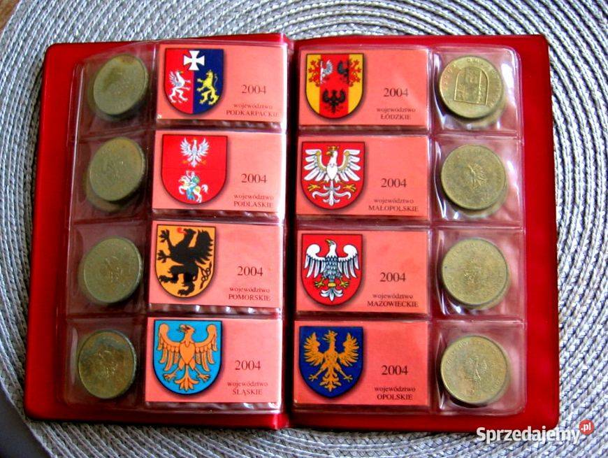 Polska 2 GN Komplet Województw z Herbami miast Kalisz