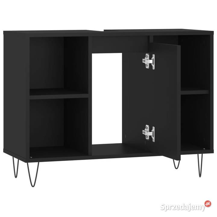 Szafka łazienkowa czarna 80x33x60 materiał Warszawa