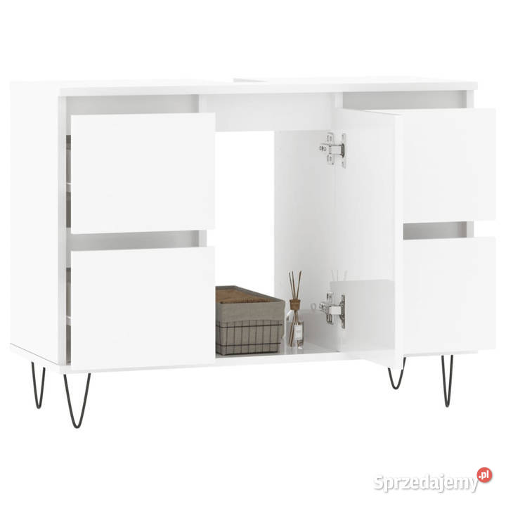 Szafka łazienkowa biała z połyskiem 80x33x60 Warszawa