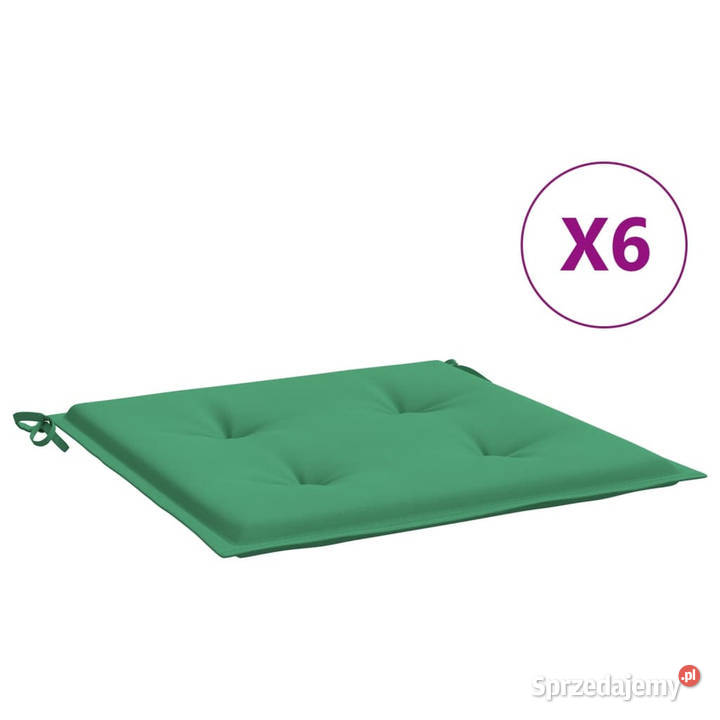 Poduszki na krzesła ogrodowe 6 zielone 50x50x3