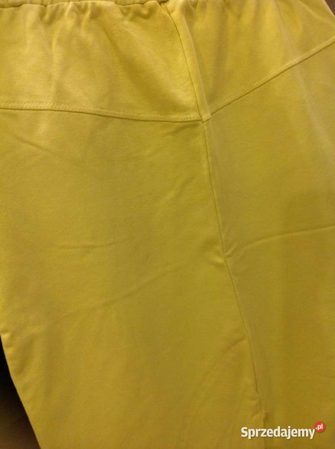 Spódnica Żólta Ołówkowa Damska ESILLA S żółty/złoty Nowa Sól