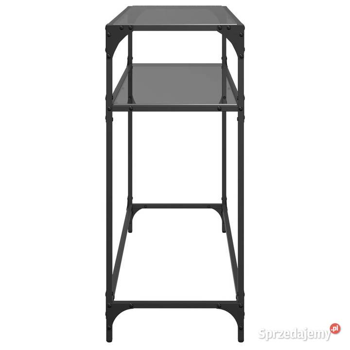 Stolik kawowy z czarnym szklanym blatem 98x35x81 mazowieckie Warszawa