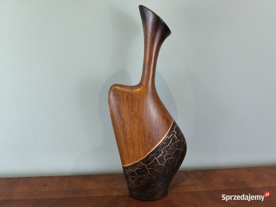 Piękny unikalny wazon ceramiczny zdobiony Łódź