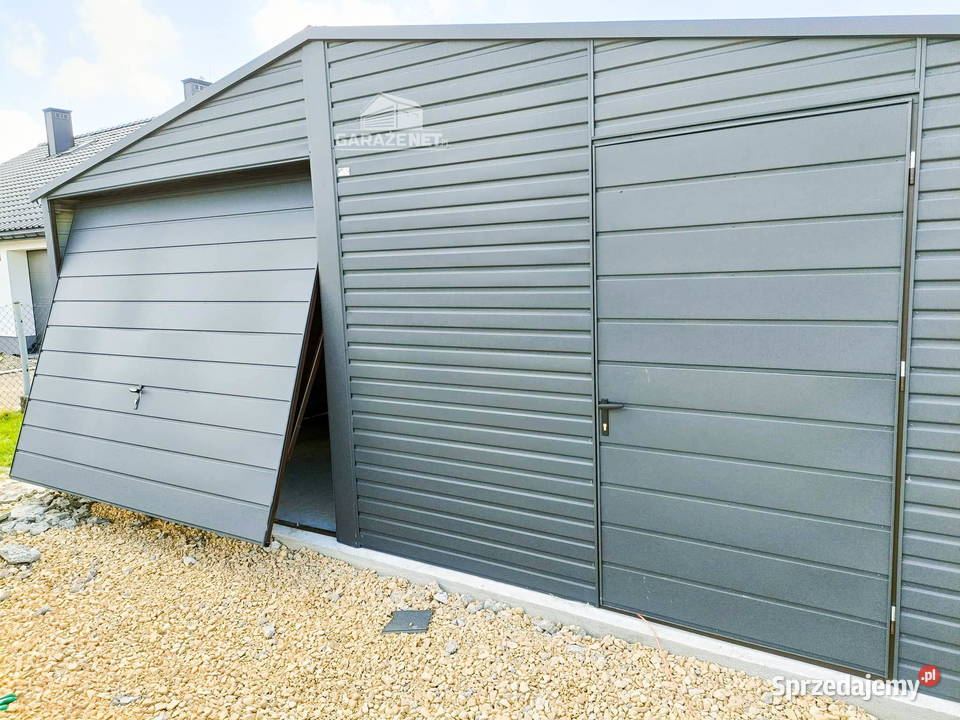 GARAŻ BLASZANY 6m x 6m DWUSPAD BRAMA UCHYLNA małopolskie Łapanów sprzedam