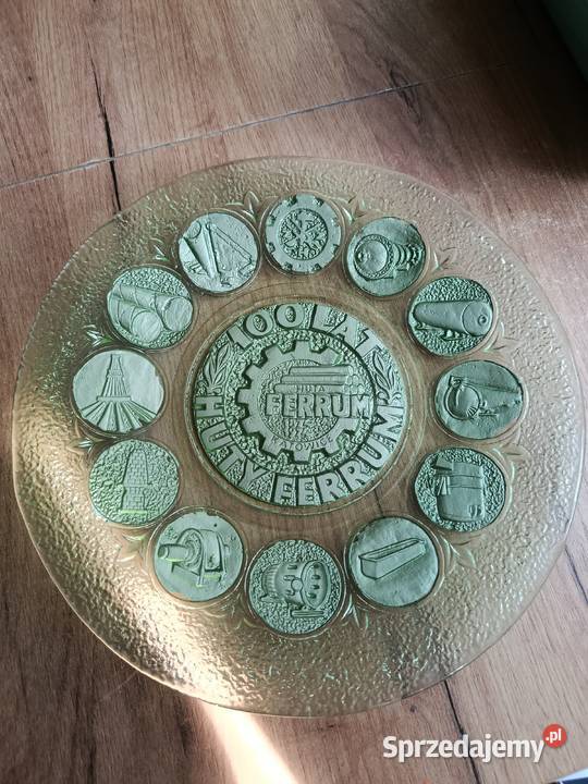 Talerz okolicznościowy huta Ferrum Ząbkowice PRL zachodniopomorskie Choszczno
