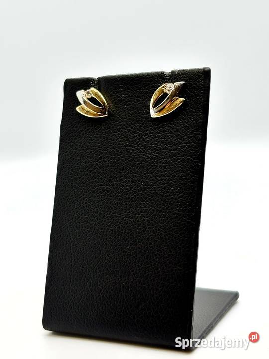 Nowe złote kolczyki pr 585 107g Sztyft Elbląg