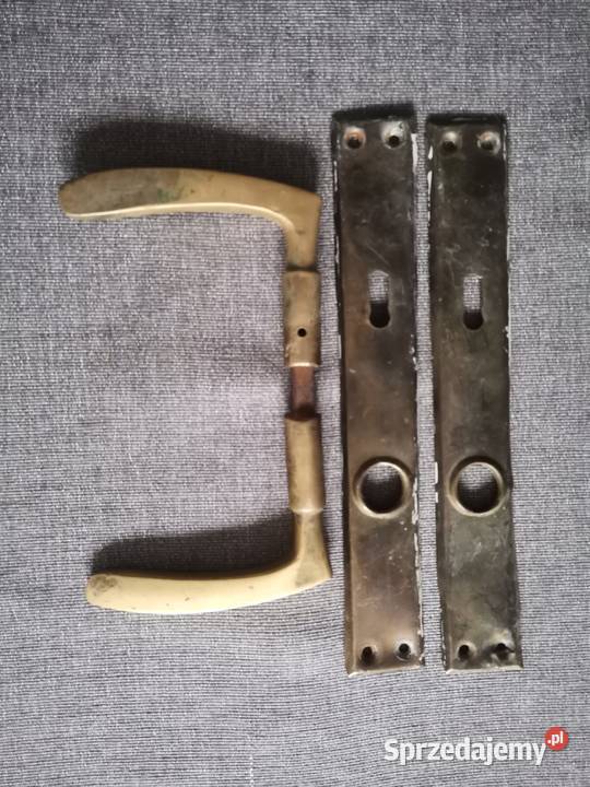 Stara przedwojenna mosiężna klamka szyldy śląskie Katowice sprzedam