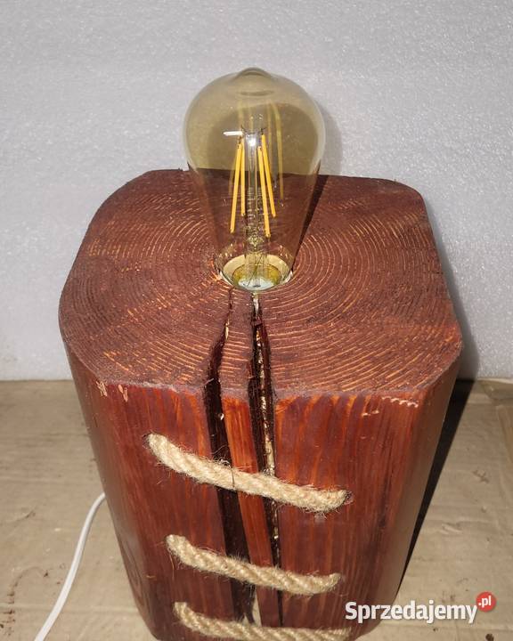 Lampa drewniana handmade Jastrzębia