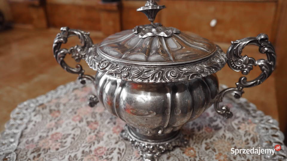 Cukiernica srebrna 950 Francja MFray XIX dolnośląskie
