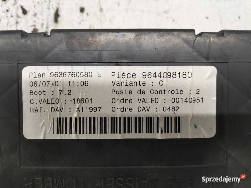 MODUŁ 9636760580E 9644098180 Peugeot 307 I sprzedam