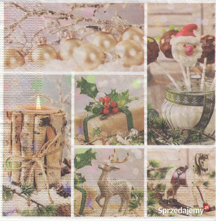 Decoupage serwetki Boże Narodzenie zestaw 5 Rękodzieło Skarżysko-Kamienna