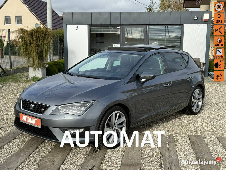 Seat Leon FRnaviskóryaluledyz Niemiec III 2012 szary Motoryzacja Dąbrowa