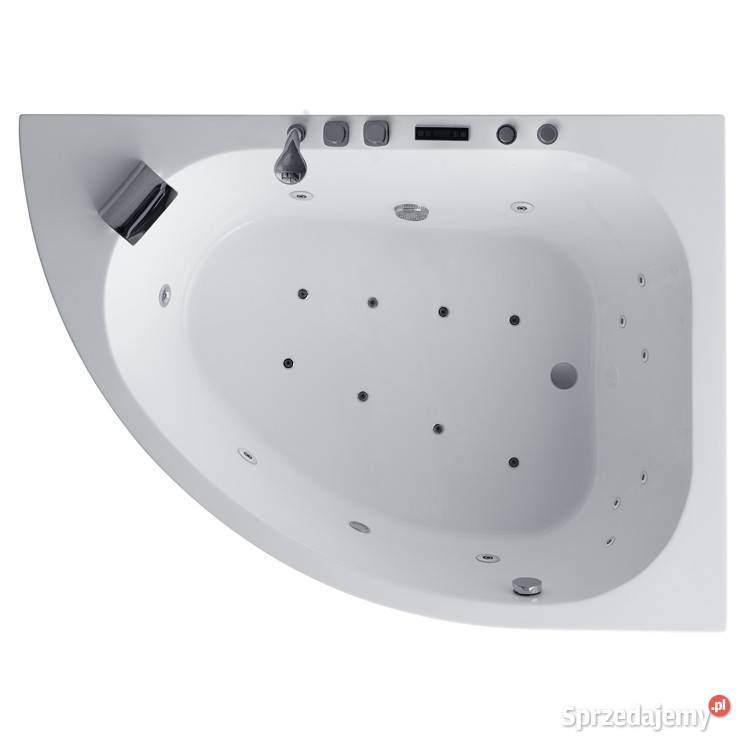 Wanna z hydromasażem narożna AWT bateria led wielkopolskie Środa Wielkopolska