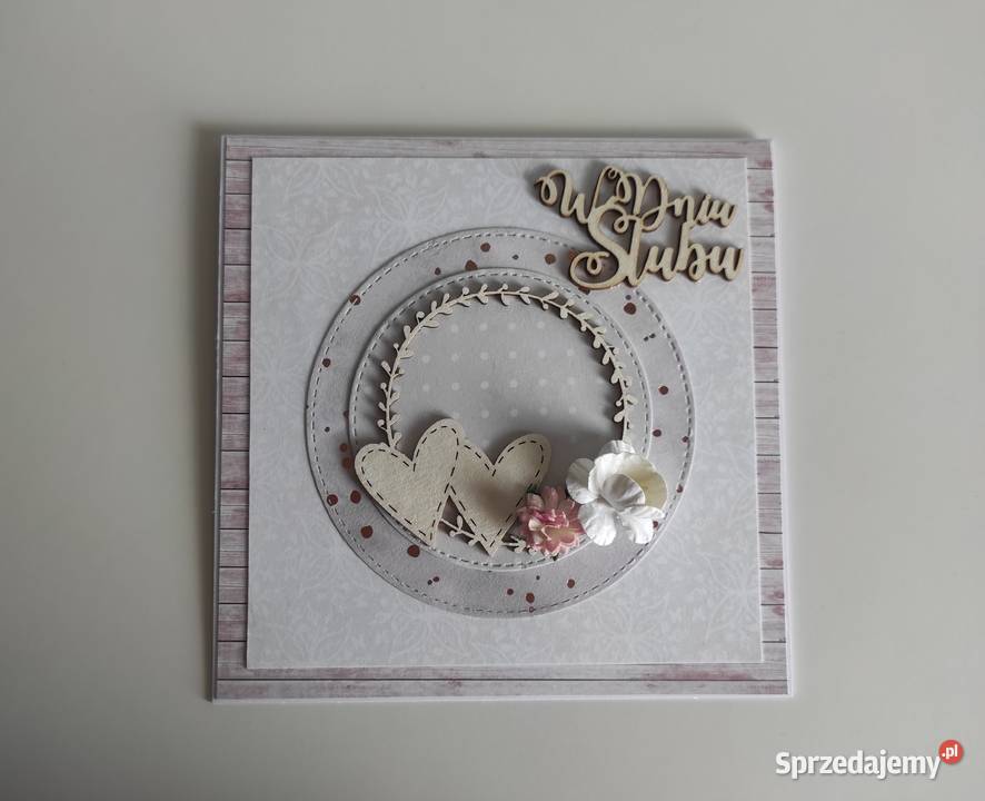 Kartka okolicznościowa ręcznie robiona na ślub łódzkie Łódź