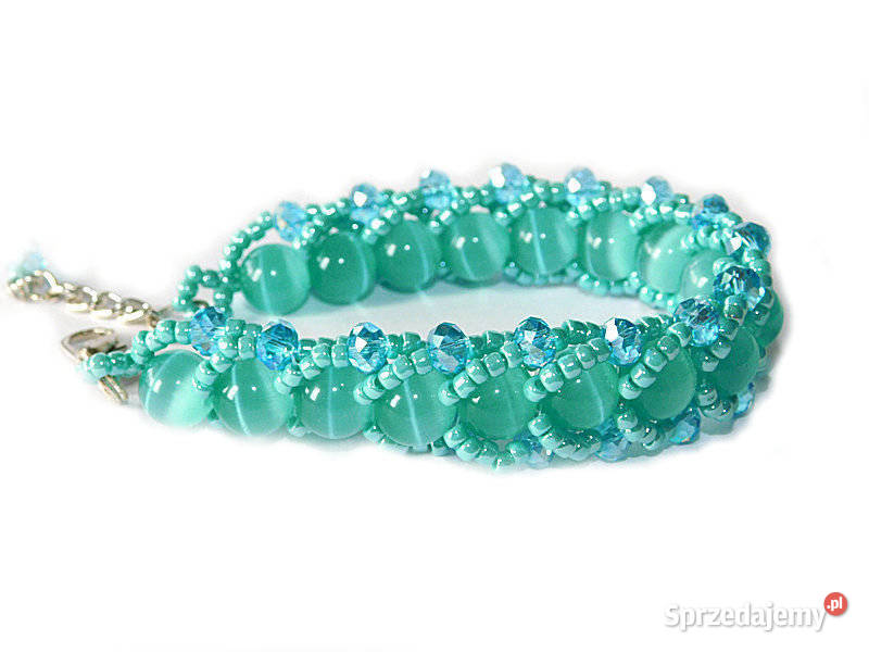 Krzysztalowa bransoletka mieniąca sie KOCIE OKO Dębogórze