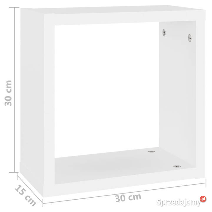 Półki ścienne kostki 4 białe 30x15x30 WM806999