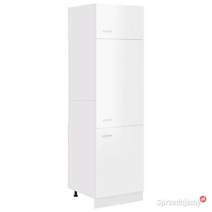 Szafka na lodówkę wysoki połysk biała 60x57x207 mazowieckie Warszawa