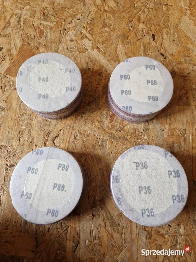 50x KRĄŻKI ŚCIERNE 125 SAMOPRZYLEPNE NA RZEP P40 Głogowa