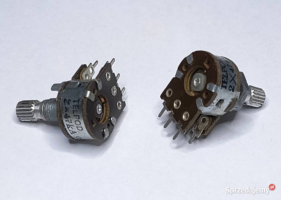 Potencjometr 2x47kA Unitra TELPOD 16mm pomorskie