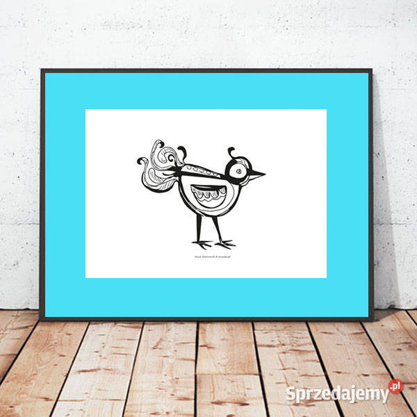 ptaszek obrazek 30x40 nowoczesny plakat do domu Obrazki i obrazy Bydgoszcz