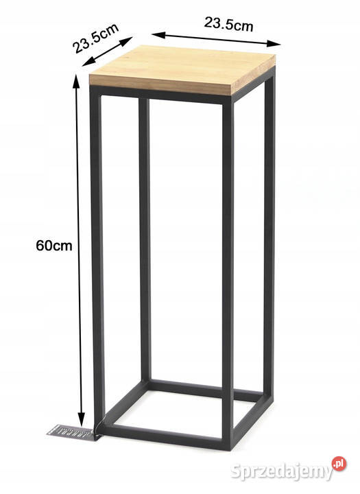 Kwietnik Metalowy Stojący Stojak na kwiaty 60 czarny Sobienie-Jeziory