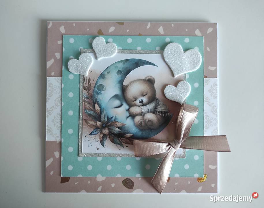 Kartka ręcznie robiona na urodziny roczek z Łódź sprzedam