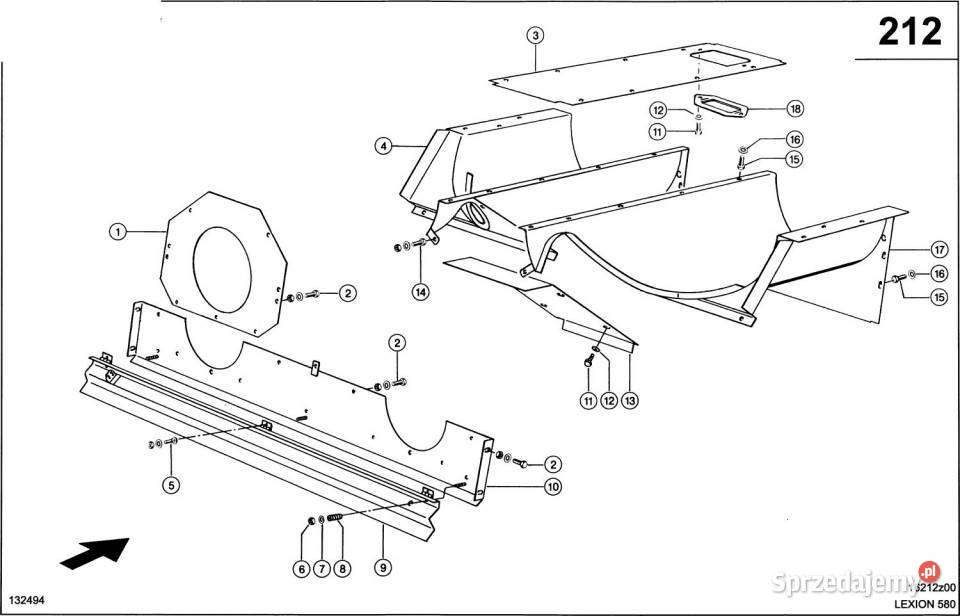 Claas Lexion 580 BLACHA DZIAŁOWA 0007367942 Pozostałe wielkopolskie Jastrzębniki