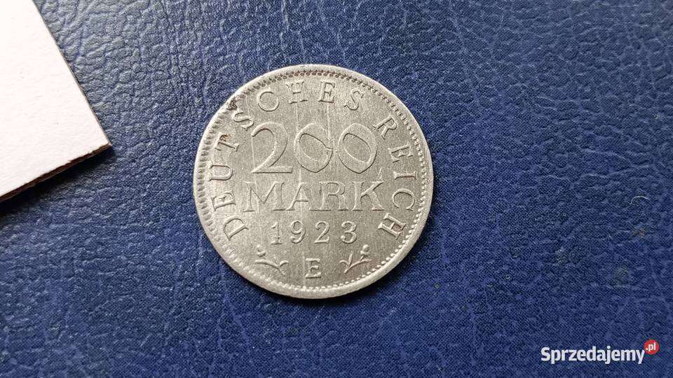 Stare monety 200 mark 1923 E NIemcy Lesko