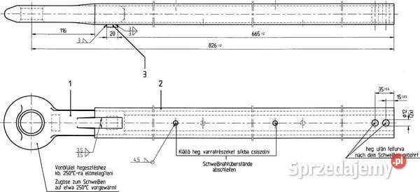 Ucho zaczepu AVM 80 BPW 1030652016 małopolskie Kamionna