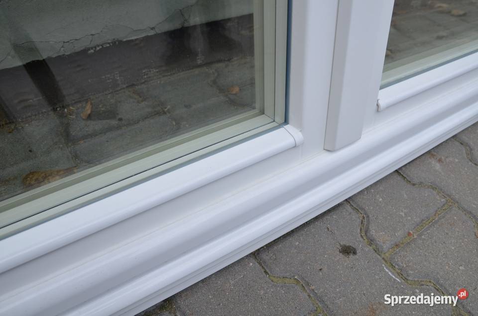 Okna drewniane trzyszybowe 200x150 białe szprosy kujawsko-pomorskie Stanisławki