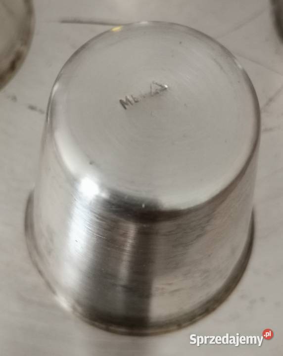 4 platerowane kieliszki do trunków mocnych z Antyki, Sztuka, Kolekcje