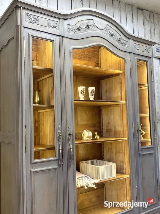 Biblioteka szarość 3drzwiowa LUDWIK XV Francja
