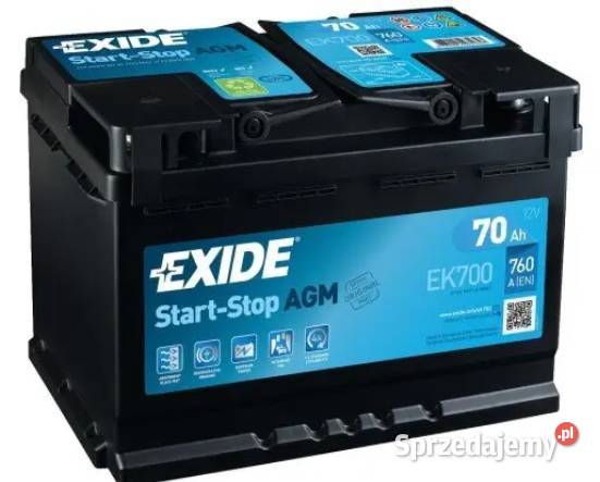 Akumulator EXIDE AGM EK700 70Ah 760A DARMOWA osobowe Płock