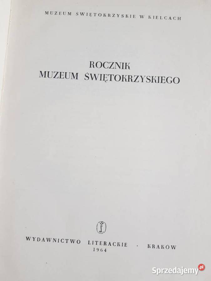 rocznik muzeum świętokrzyskiego kielce dzieje świętokrzyskie sprzedam