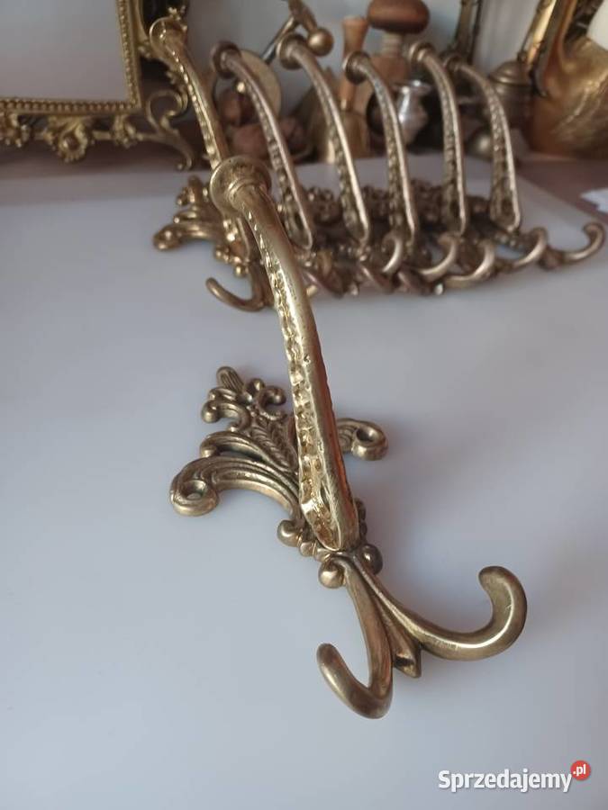 Piękny mosiężny stylowy wieszak Poznań sprzedam