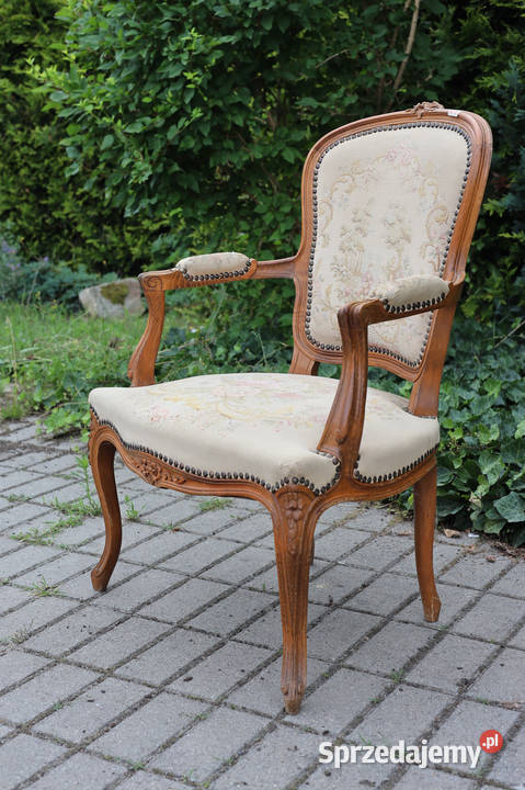 ARTexpert Wygodny reprezentacyjny fotel Ludwik Antyki, Sztuka, Kolekcje Dobrzany