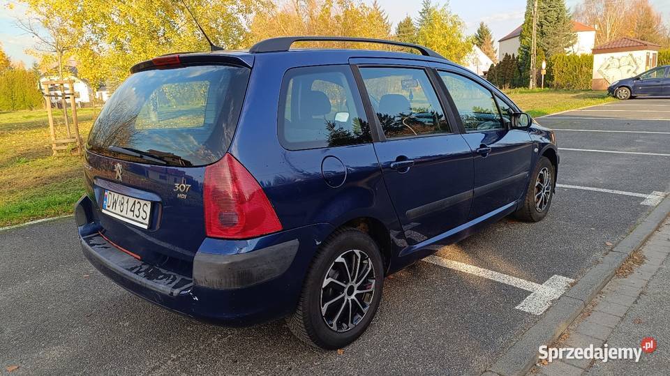 Peugeot 307 16HDi 90 2005r granatowy Wrocław