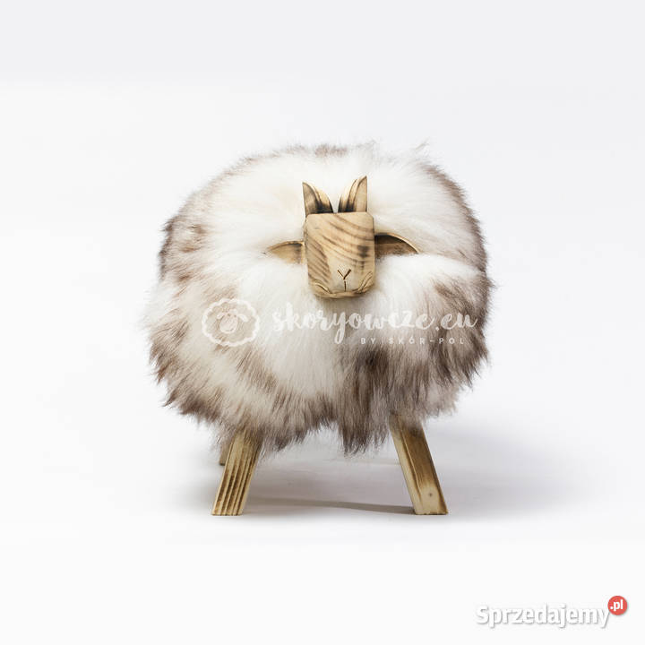 Krzesło baranek dekoracyjny biało brązowy małopolskie Szaflary