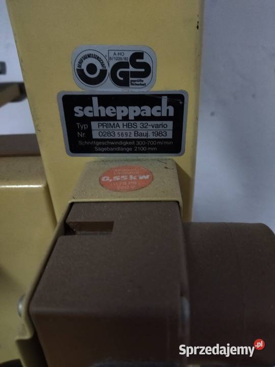 Piła taśmowa Scheppach Elektryczne