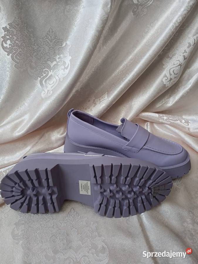 Liliowe fioletowe loafersy półbuty bonprix 41