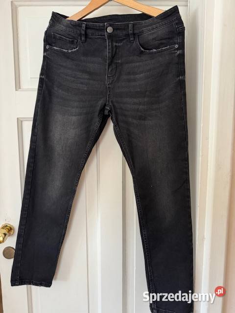 Jeansy męskie M czarne z przetarciami Getused Częstochowa
