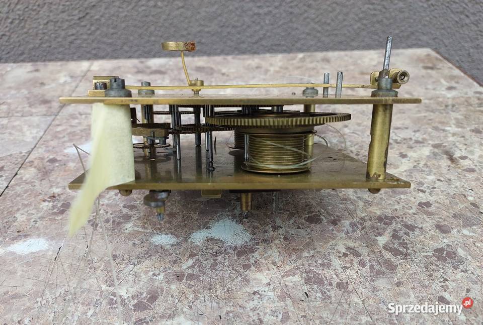 780 Mechanizm starego zegara linkowego żyłkowego Tczew